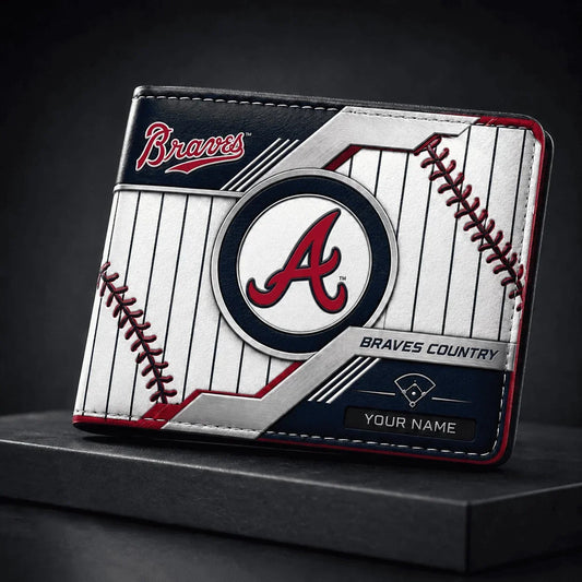 [HOMERUN DEAL] NEW CUSTOMIZED MLB09 ABS ATLANTA BRAVES LEATHER WALLET