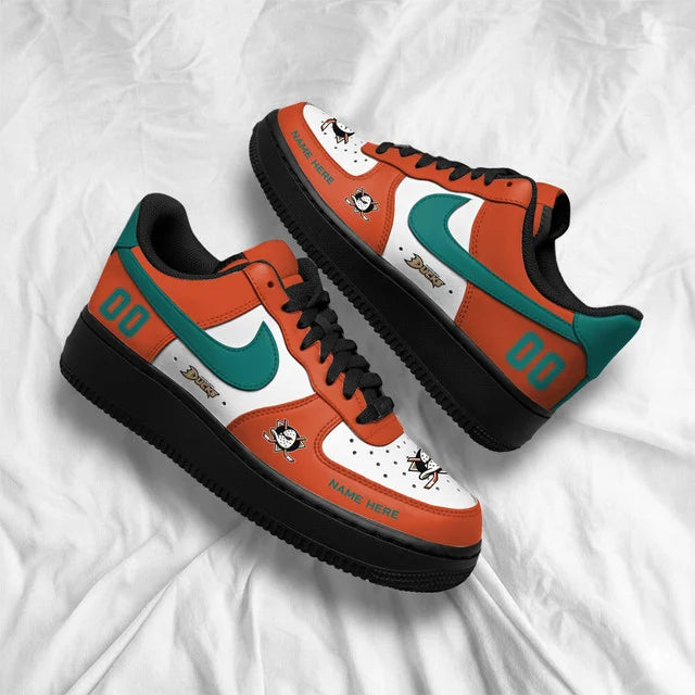 [PUCK DROP DEAL] NEW CUSTOMIZED NHL09 AHD ANAHEIM DUCKS AF1 SHOES