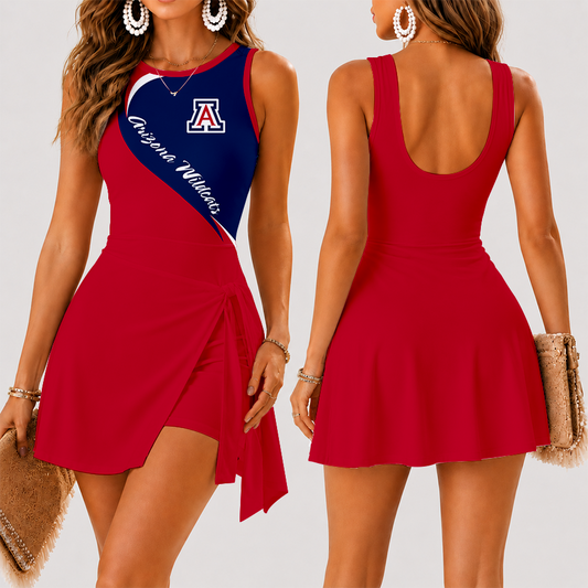 [SLAM DUNK DEAL] NEW CUSTOMIZED NCAA MAM09 ARW ARIZONA WILDCATS WOMEN'S SUMMER SKORT DRESS