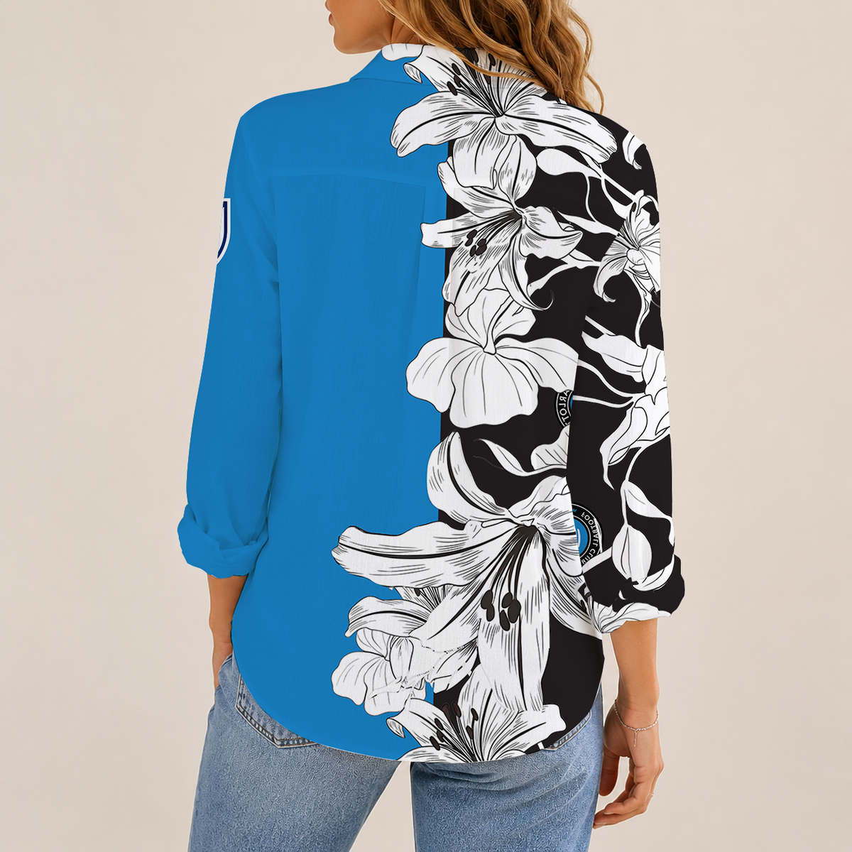 [GOAL DEAL] NEW CUSTOMIZED MLS09 CLF CHARLOTTE FC WOMEN CASUAL SHIRT