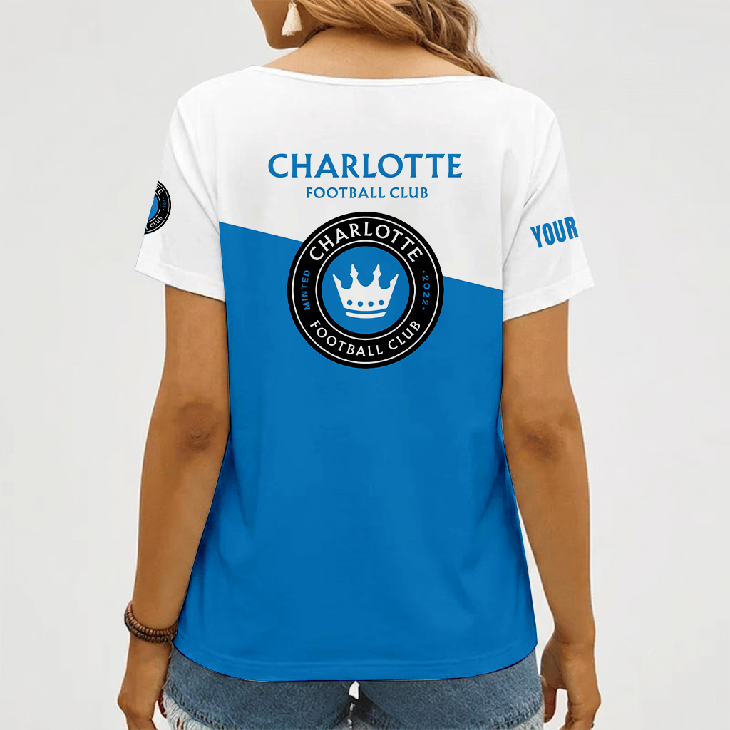 [GOAL DEAL] NEW CUSTOMIZED MLS09 CLF CHARLOTTE FC V-NECK FEMALE SHIRT