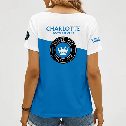 [GOAL DEAL] NEW CUSTOMIZED MLS09 CLF CHARLOTTE FC V-NECK FEMALE SHIRT