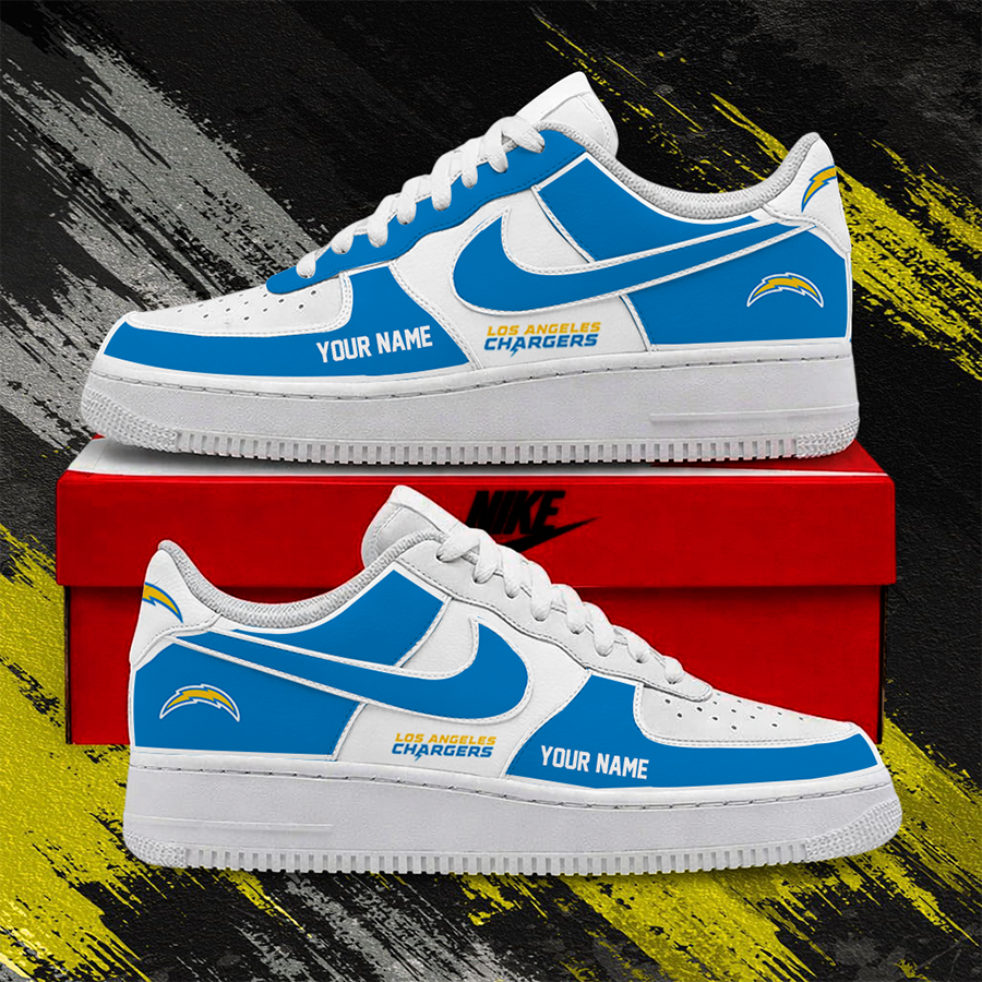 [TOUCHDOWN DEAL] NEW CUSTOMIZED NFL09 LAC LOS ANGELES CHARGERS AF1 SHOES