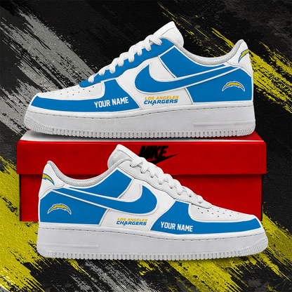 [TOUCHDOWN DEAL] NEW CUSTOMIZED NFL09 LAC LOS ANGELES CHARGERS AF1 SHOES