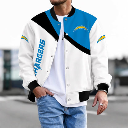 [TOUCHDOWN DEAL] NEW CUSTOMIZED NFL09 LAC LOS ANGELES CHARGERS SATIN VARSITY & BASEBALL JACKET