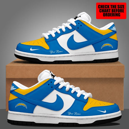 [TOUCHDOWN DEAL] NEW CUSTOMIZED NFL09 LAC LOS ANGELES CHARGERS DUNK LOW SHOES