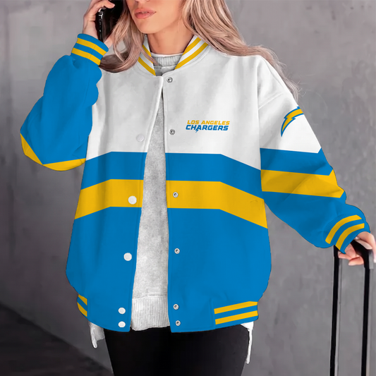 [TOUCHDOWN DEAL] NEW CUSTOMIZED NFL09 LAC LOS ANGELES CHARGERS SATIN VARSITY & BASEBALL JACKET