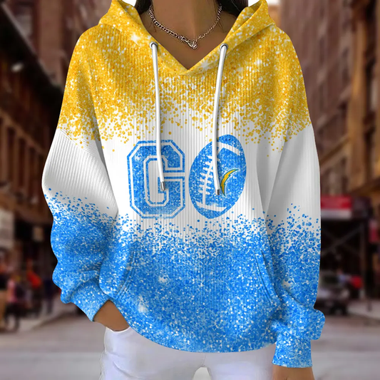 [TOUCHDOWN DEAL] NEW CUSTOMIZED NFL09 LAC LOS ANGELES CHARGERS RIBBED HOODIE & SWEATSHIRT