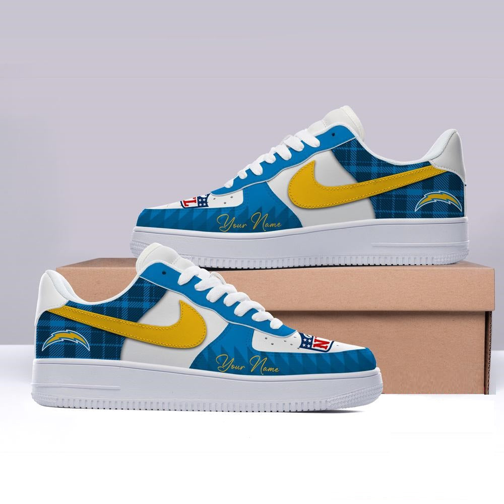 [TOUCHDOWN DEAL] NEW CUSTOMIZED NFL09 LAC LOS ANGELES CHARGERS AF1 SHOES