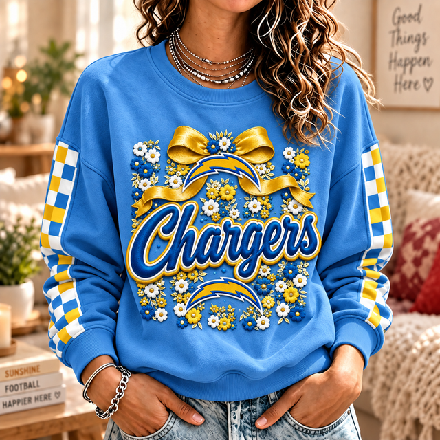 [TOUCHDOWN DEAL] NEW CUSTOMIZED NFL09 LAC LOS ANGELES CHARGERS  UNISEX SWEATSHIRT