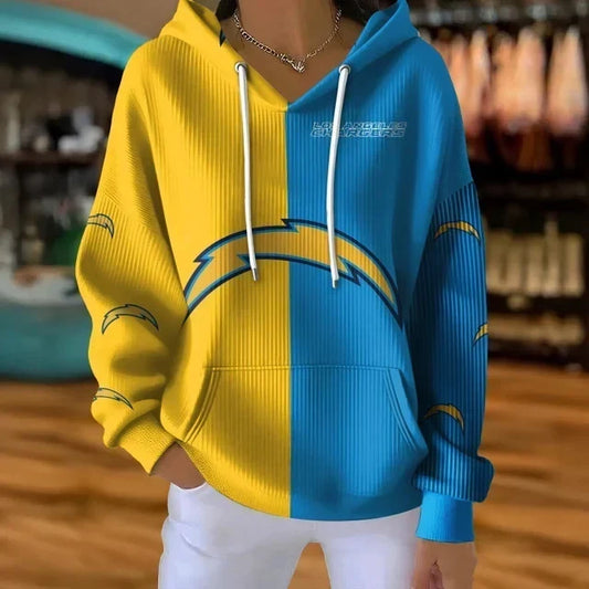 [TOUCHDOWN DEAL] NEW CUSTOMIZED NFL09 LAC LOS ANGELES CHARGERS RIBBED HOODIE & SWEATSHIRT