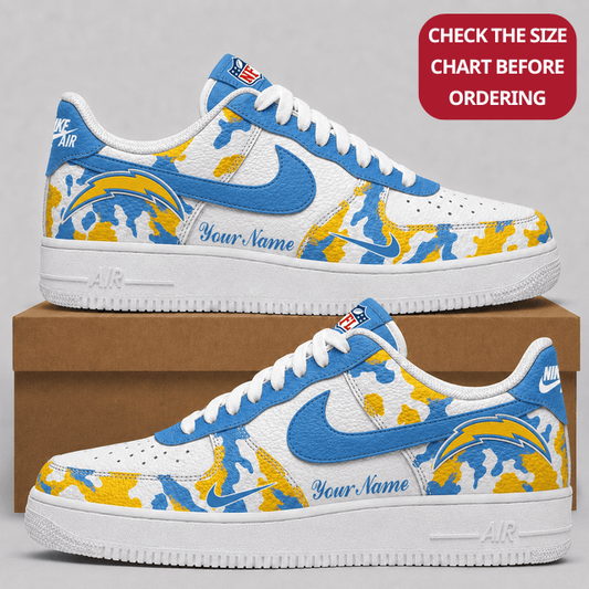 [TOUCHDOWN DEAL] NEW CUSTOMIZED NFL09 LAC LOS ANGELES CHARGERS AF1 SHOES