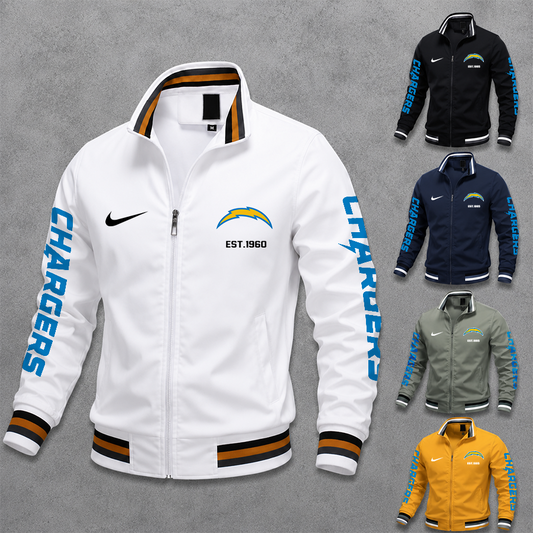 [TOUCHDOWN DEAL] NEW CUSTOMIZED NFL09 LAC LOS ANGELES CHARGERS MEN'S CASUAL JACKET