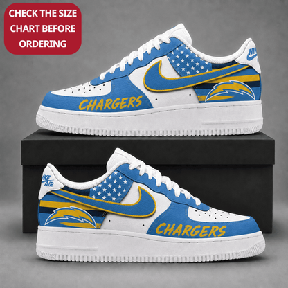 [TOUCHDOWN DEAL] NEW CUSTOMIZED NFL09 LAC LOS ANGELES CHARGERS AF1 SHOES