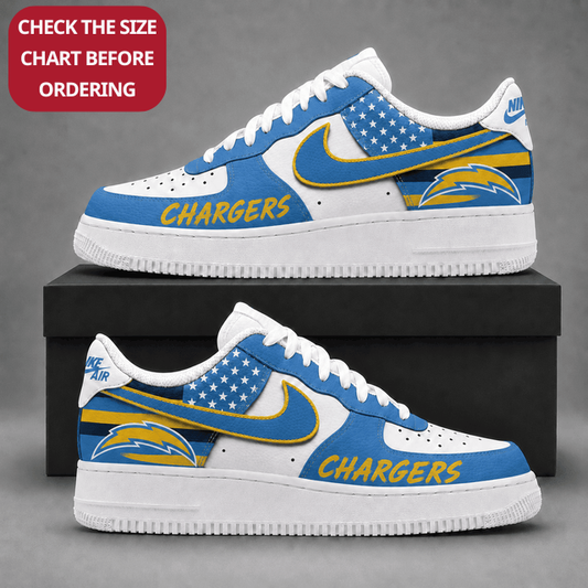 [TOUCHDOWN DEAL] NEW CUSTOMIZED NFL09 LAC LOS ANGELES CHARGERS AF1 SHOES