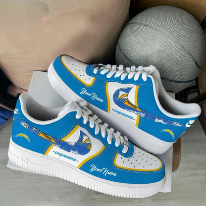 [TOUCHDOWN DEAL] NEW CUSTOMIZED NFL09 LAC LOS ANGELES CHARGERS AF1 SNEAKERS