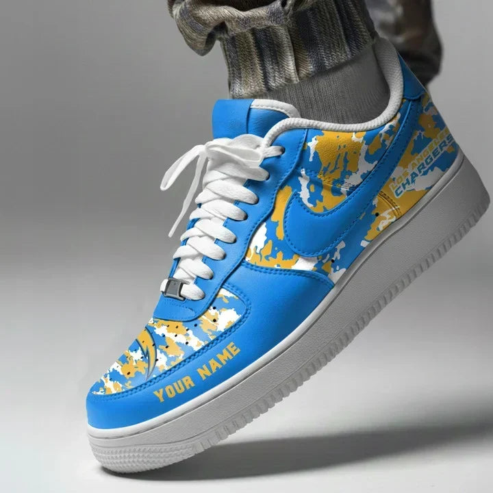 [TOUCHDOWN DEAL] NEW CUSTOMIZED NFL09 LAC LOS ANGELES CHARGERS AF1 SNEAKERS
