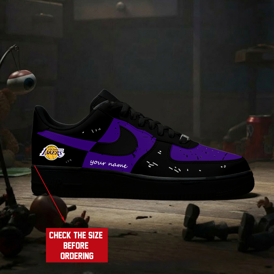 [SLAM DUNK DEAL] NEW CUSTOMIZED NBA09 LLA LOS ANGELES LAKERS AF1 SHOES