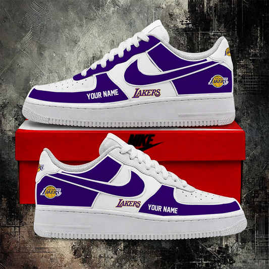 [SLAM DUNK DEAL] NEW CUSTOMIZED NBA09 LLA LOS ANGELES LAKERS AF1 SHOES