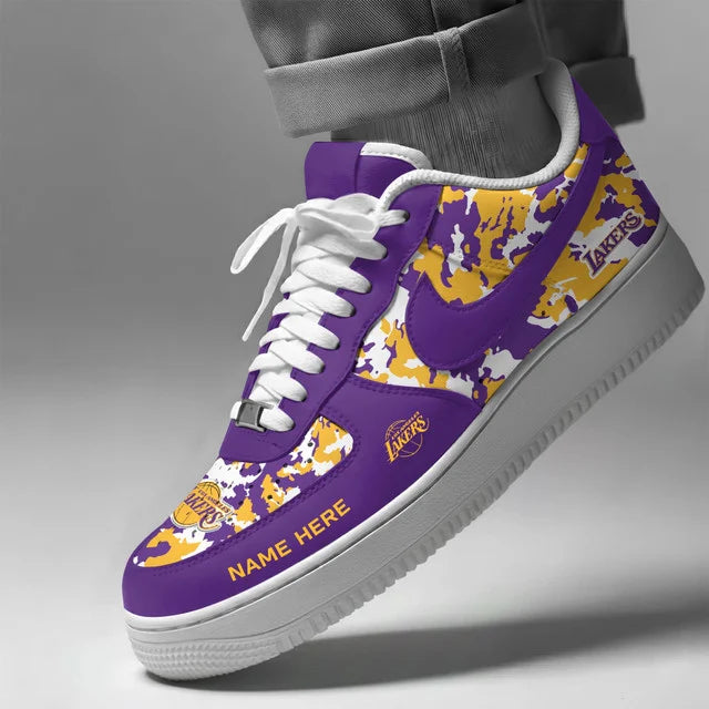[SLAM DUNK DEAL] NEW CUSTOMIZED NBA09 LLA LOS ANGELES LAKERS AF1 SHOES