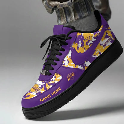 [SLAM DUNK DEAL] NEW CUSTOMIZED NBA09 LLA LOS ANGELES LAKERS AF1 SHOES
