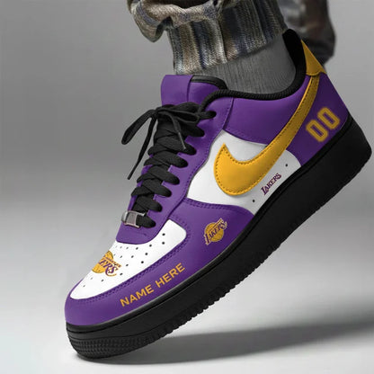 [SLAM DUNK DEAL] NEW CUSTOMIZED NBA09 LLA LOS ANGELES LAKERS AF1 SHOES