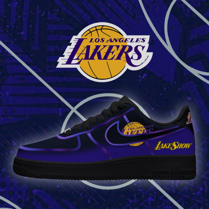 [SLAM DUNK DEAL] NEW CUSTOMIZED NBA09 LLA LOS ANGELES LAKERS AF1 SHOES