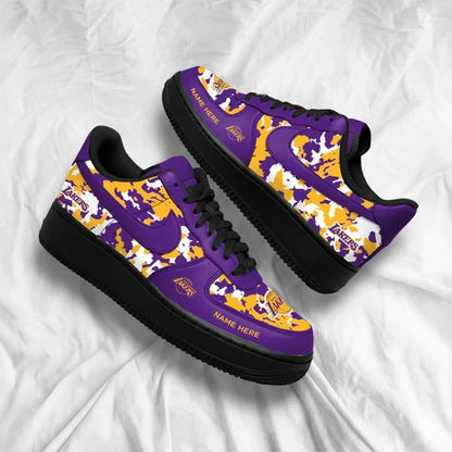 [SLAM DUNK DEAL] NEW CUSTOMIZED NBA09 LLA LOS ANGELES LAKERS AF1 SHOES