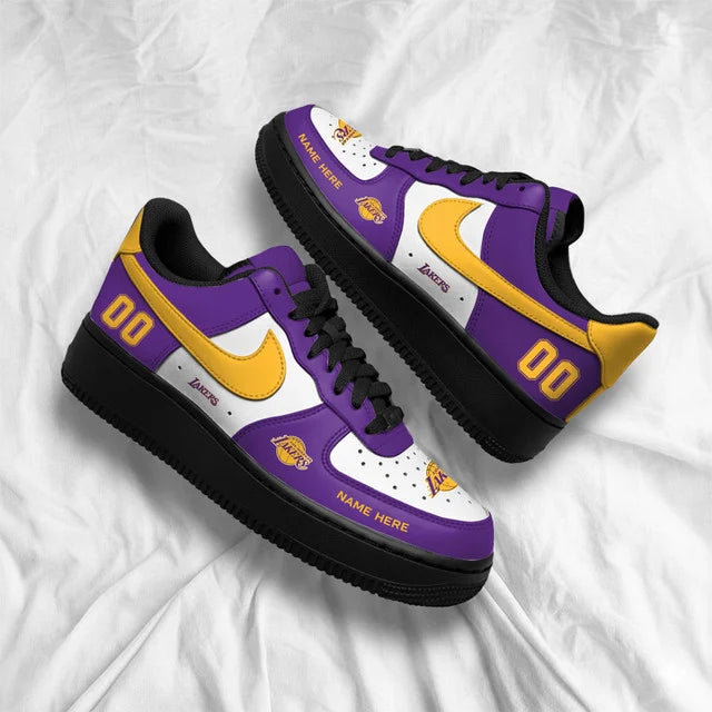 [SLAM DUNK DEAL] NEW CUSTOMIZED NBA09 LLA LOS ANGELES LAKERS AF1 SHOES