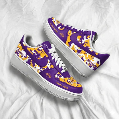 [SLAM DUNK DEAL] NEW CUSTOMIZED NBA09 LLA LOS ANGELES LAKERS AF1 SHOES