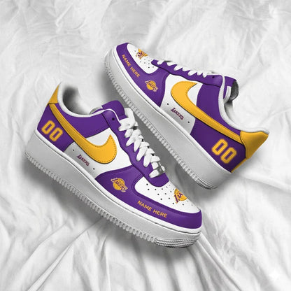 [SLAM DUNK DEAL] NEW CUSTOMIZED NBA09 LLA LOS ANGELES LAKERS AF1 SHOES
