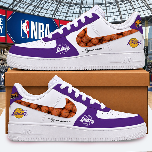 [SLAM DUNK DEAL] NEW CUSTOMIZED NBA09 LLA LOS ANGELES LAKERS AF1 SHOES