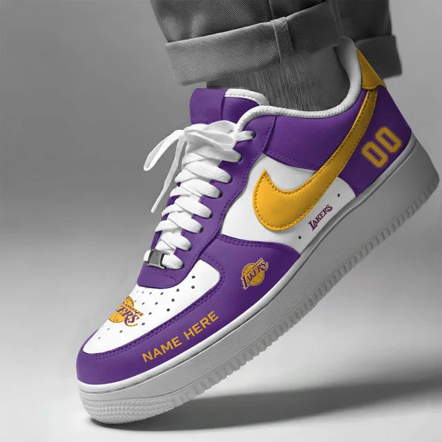 [SLAM DUNK DEAL] NEW CUSTOMIZED NBA09 LLA LOS ANGELES LAKERS AF1 SHOES