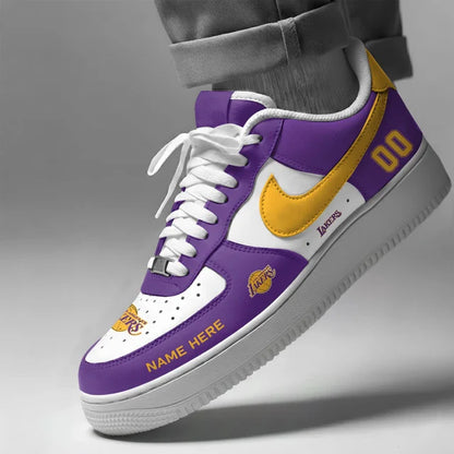 [SLAM DUNK DEAL] NEW CUSTOMIZED NBA09 LLA LOS ANGELES LAKERS AF1 SHOES