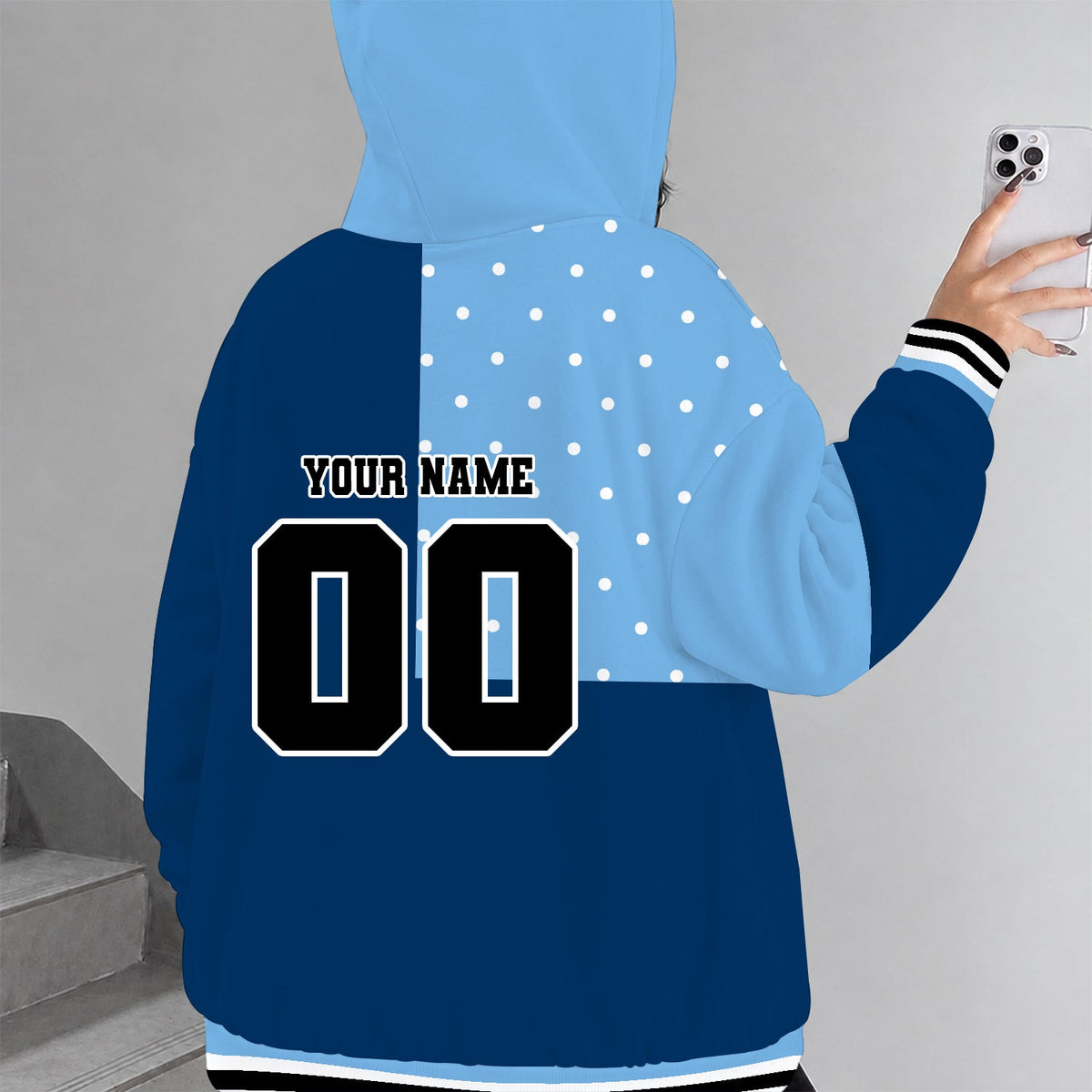 [PUCK DROP DEAL] NEW CUSTOMIZED NCAA MFF09 MBB MAINE BLACK BEARS STRAPPY ZIP HOODIE