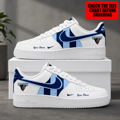 [PUCK DROP DEAL] NEW CUSTOMIZED NCAA MFF09 MBB MAINE BLACK BEARS AF1 SHOES