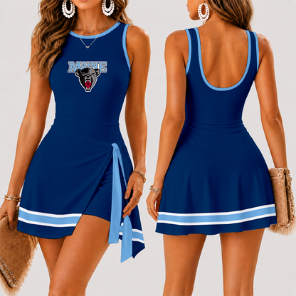 [PUCK DROP DEAL] NEW CUSTOMIZED NCAA MFF09 MBB MAINE BLACK BEARS WOMEN'S SUMMER SKORT DRESS