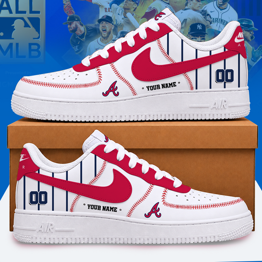 [HOMERUN DEAL] NEW CUSTOMIZED MLB09 ABS ATLANTA BRAVES AF1 SHOES
