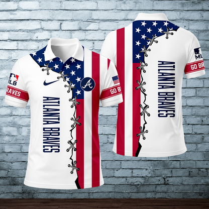 [HOMERUN DEAL] NEW CUSTOMIZED MLB09 ABS ATLANTA BRAVES POLO SHIRT