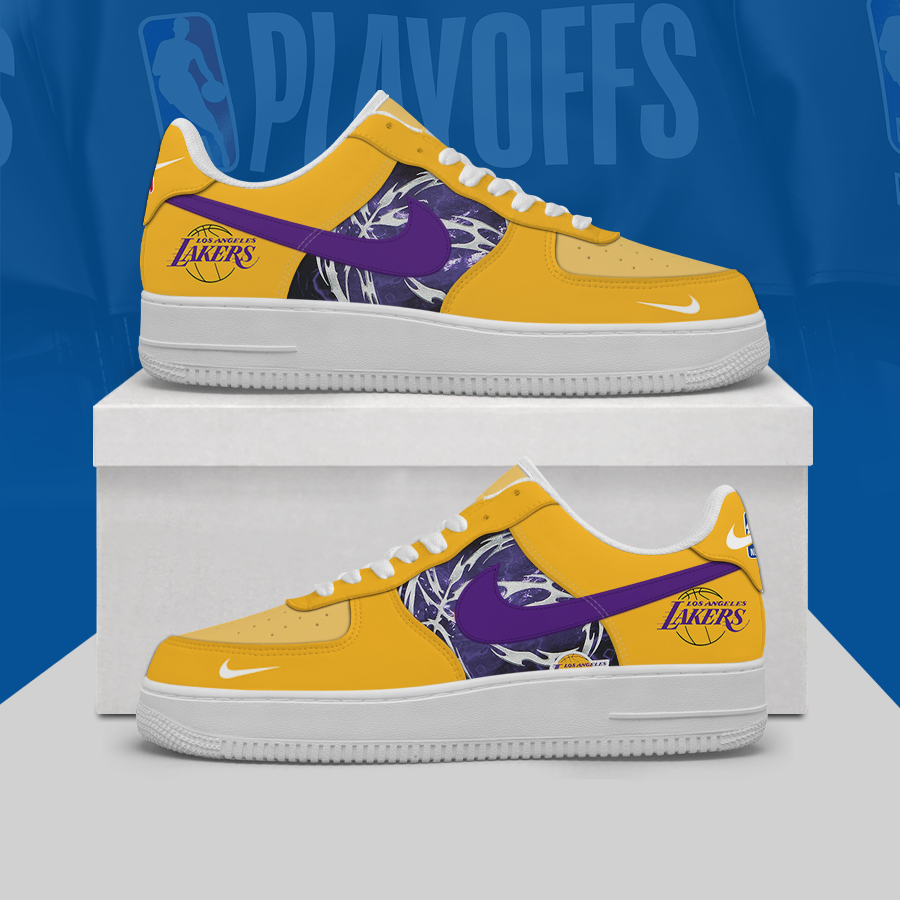 [SLAM DUNK DEAL] NEW CUSTOMIZED NBA09 LLA LOS ANGELES LAKERS AF1 SHOES