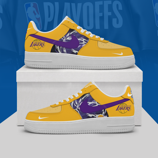 [SLAM DUNK DEAL] NEW CUSTOMIZED NBA09 LLA LOS ANGELES LAKERS AF1 SHOES