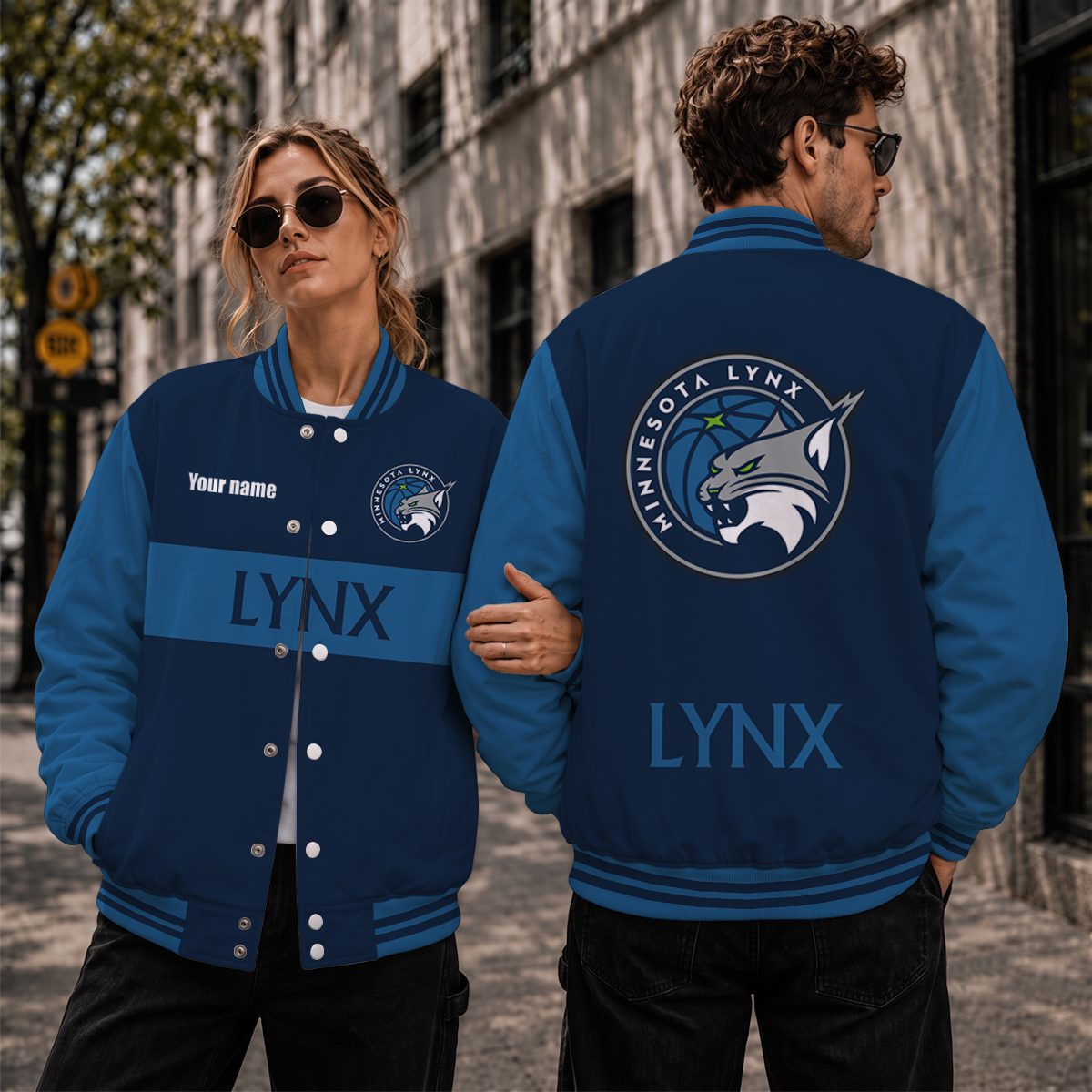 [HOOPS SPECIAL] NEW CUSTOMIZED WNBA09 MNL MINNESOTA LYNX BASEBALL JACKET, SATIN VARSITY JACKET