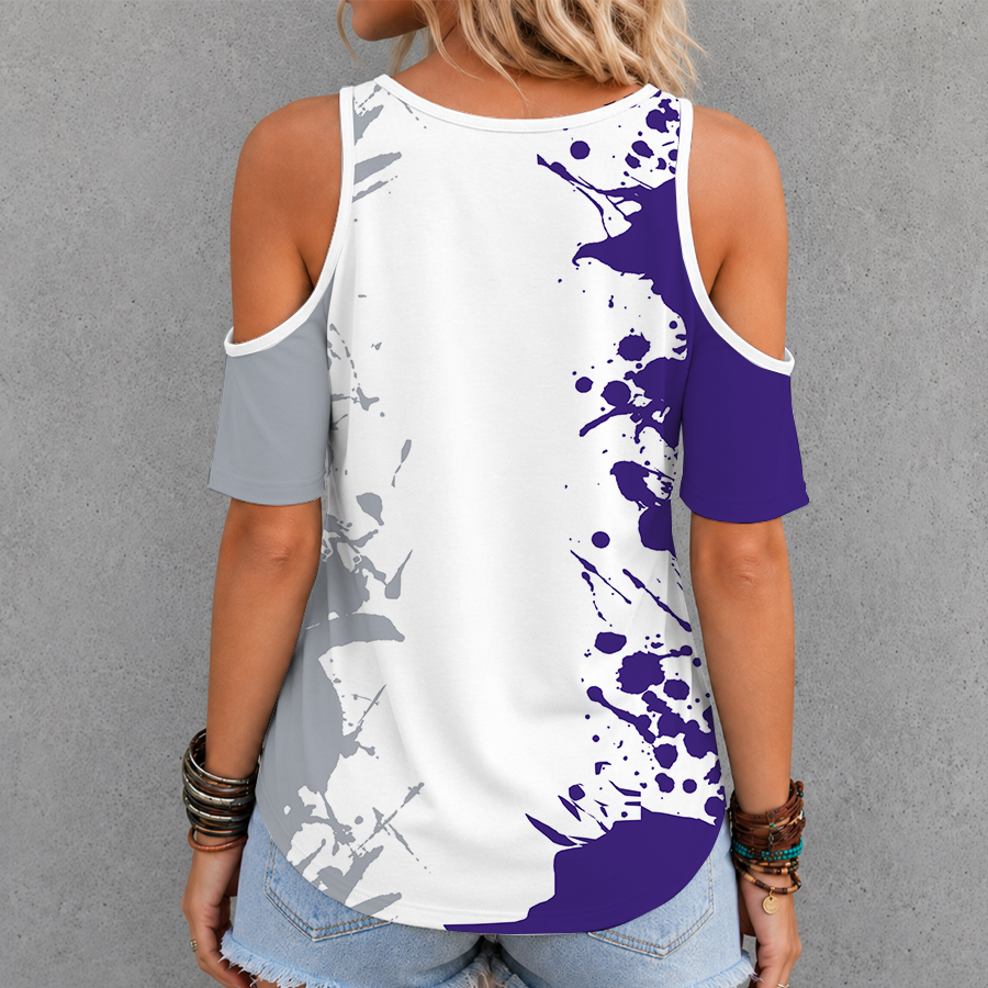 [TOUCHDOWN DEAL]NEW CUSTOMIZED NCAA FBS09 THF TCU HORNED FROGS CRISS CROSS V-NECK TOP