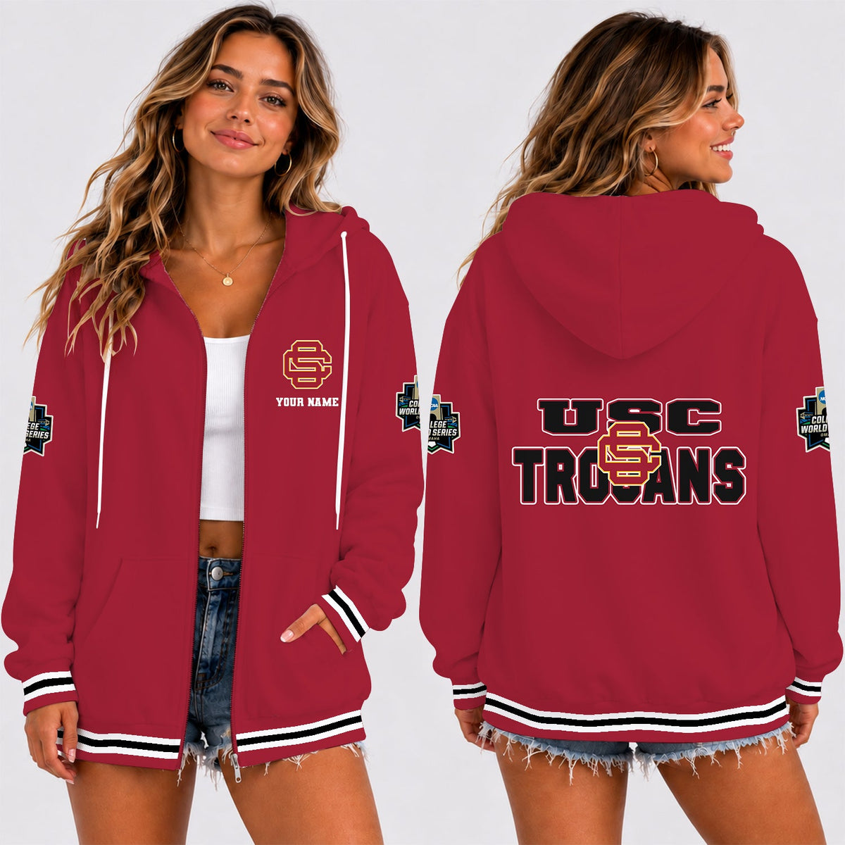 [HOMERUN DEAL] NEW CUSTOMIZED NCAA CWS09 USC USC TROJANS T-SHIRT, HOODIE, ZIP HOODIE