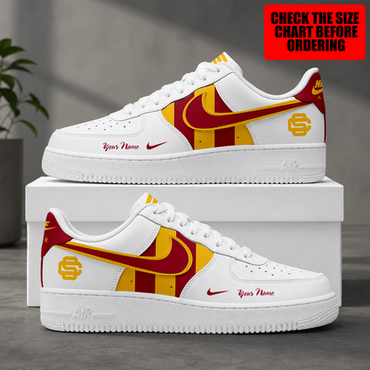 [HOMERUN DEAL] NEW CUSTOMIZED NCAA CWS09 USC USC TROJANS AF1 SHOES