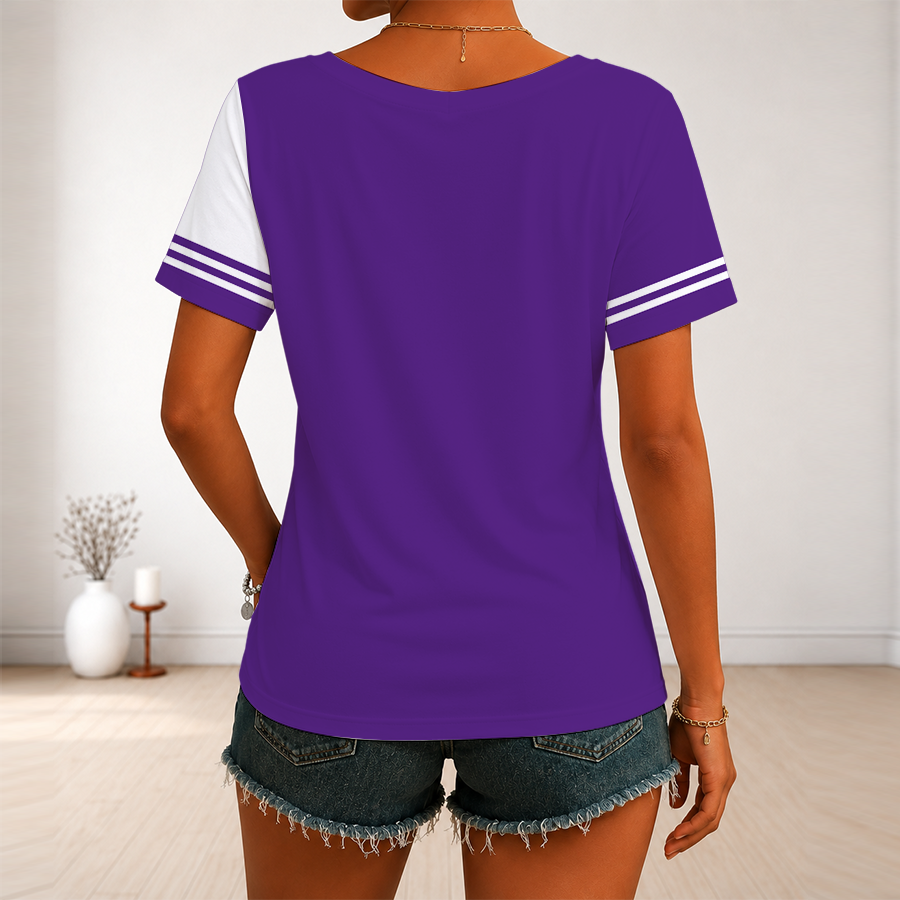 [HOT DEAL] NEW CUSTOMIZED NBA09 LLA LOS ANGELES LAKERS V-NECK FEMALE SHIRT