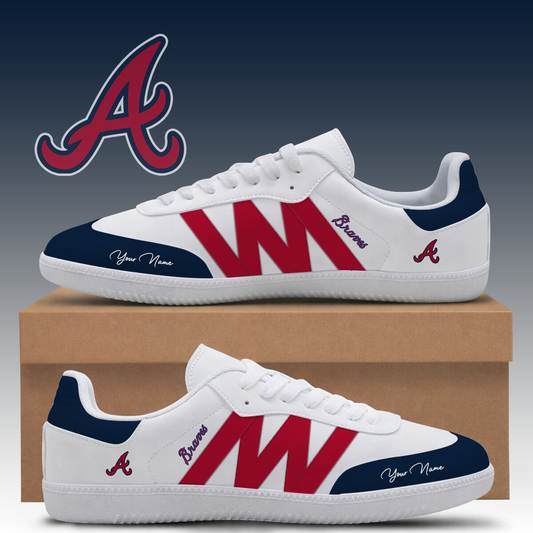 [HOMERUN DEAL] NEW CUSTOMIZED MLB09 ABS ATLANTA BRAVES CLASSIC SNEAKERS