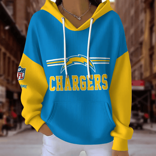 [TOUCHDOWN DEAL] NEW CUSTOMIZED NFL09 LAC LOS ANGELES CHARGERS RIBBED HOODIE & SWEATSHIRT