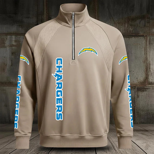 [TOUCHDOWN DEAL] NEW CUSTOMIZED NFL09 LAC LOS ANGELES CHARGERS MEN'S MULTICOLOR QUARTER-ZIP PULLOVER