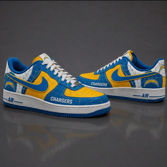 [TOUCHDOWN DEAL] NEW CUSTOMIZED NFL09 LAC LOS ANGELES CHARGERS x SPIDER AF1 SHOES